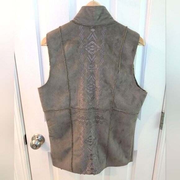 Johnny Was Biya Taraxa Vest Faux Fur Embroidered Small - Picture 2 of 12